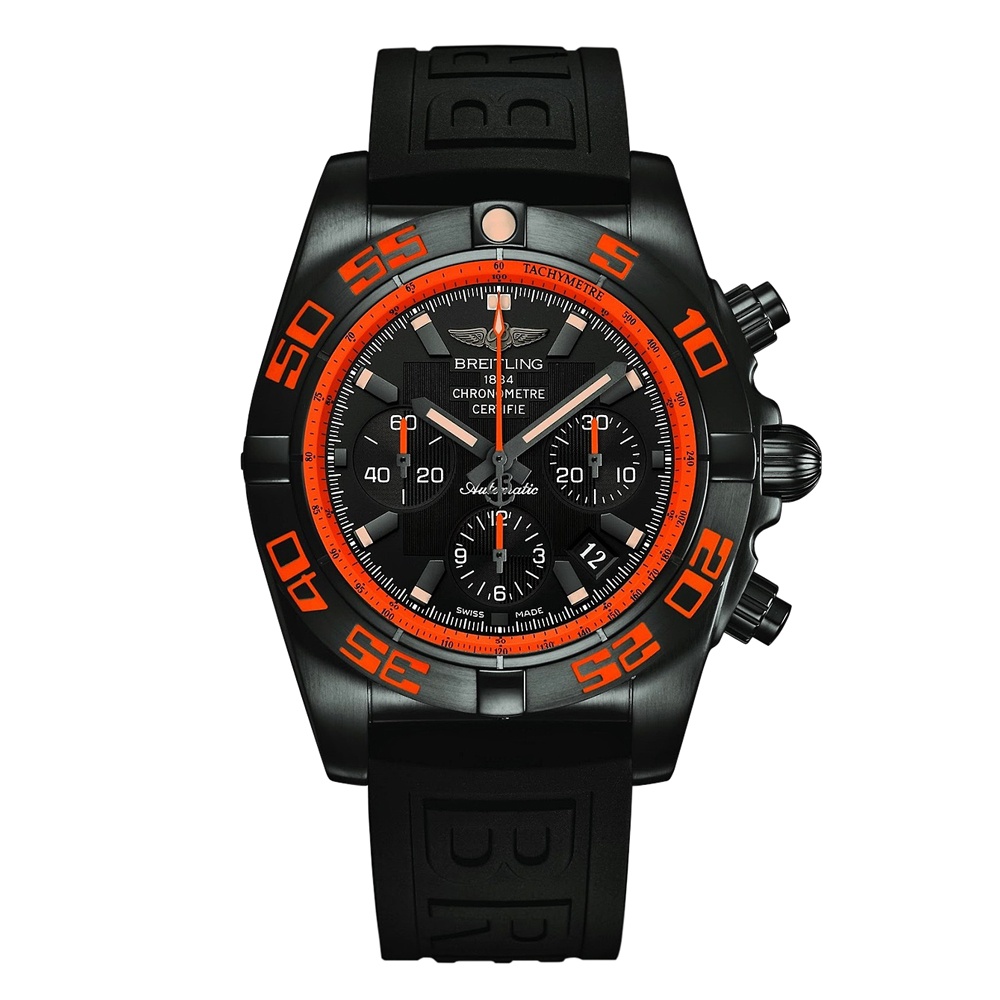 Black Strap Breitling Chronomat 44 Raven Copy Watches